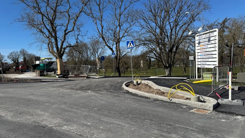korsningen Lasarettgatan - S:t Göransgatan, öppna, vägarbete