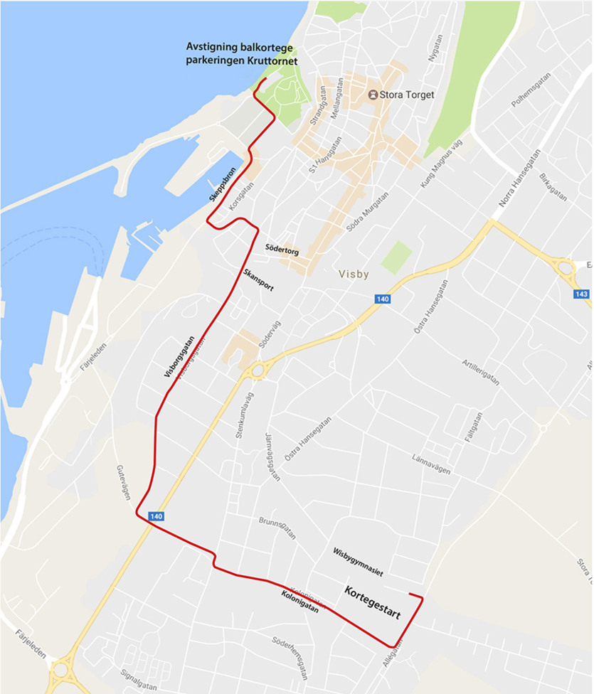 Kortegeväg vid studentbalen