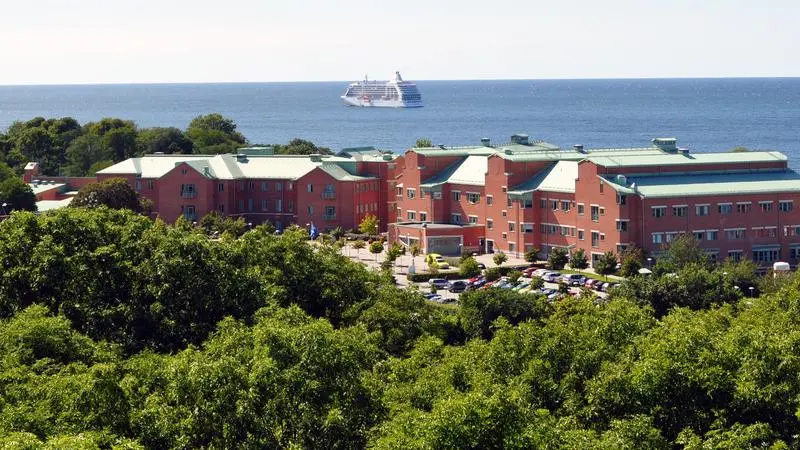 Vy över Visby lasarett.