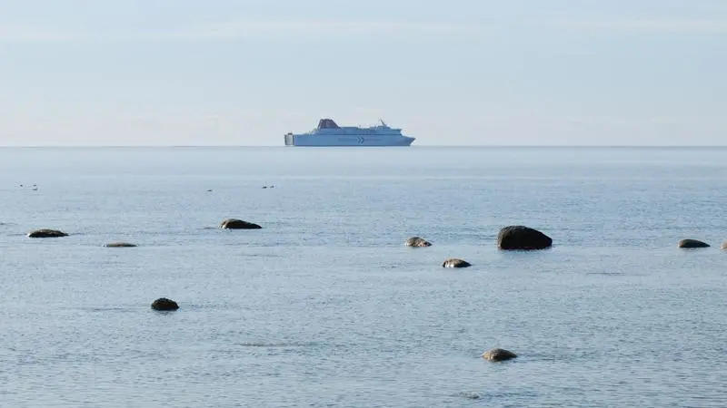 Färja utanför Gotland.